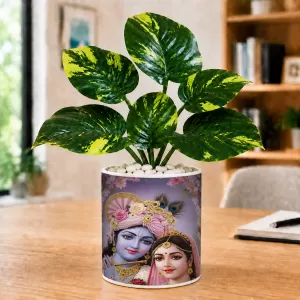 Artificial Tree Ceramic Photo Pot With White Stones 3x4 Inch (F165490) Artificial Tree Ceramic Photo Pot With White Stones 3x4 Inch (F165490)