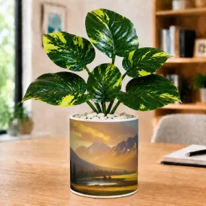 Artificial Tree Ceramic Photo Pot With White Stones 3x4 Inch (F165491) Artificial Tree Ceramic Photo Pot With White Stones 3x4 Inch (F165491)