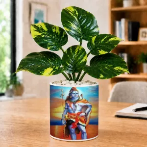 Artificial Tree Ceramic Photo Pot With White Stones 3x4 Inch (F165492) Artificial Tree Ceramic Photo Pot With White Stones 3x4 Inch (F165492)