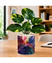 Artificial Tree Ceramic Photo Pot With White Stones 3x4 Inch (F165494)