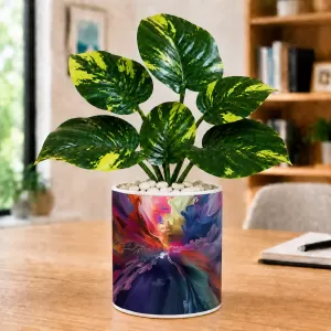 Artificial Tree Ceramic Photo Pot With White Stones 3x4 Inch (F165494) Artificial Tree Ceramic Photo Pot With White Stones 3x4 Inch (F165494)