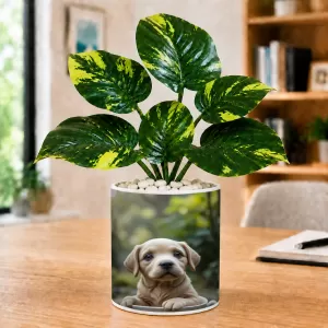 Artificial Tree Ceramic Photo Pot With White Stones 3x4 Inch (F165495) Artificial Tree Ceramic Photo Pot With White Stones 3x4 Inch (F165495)