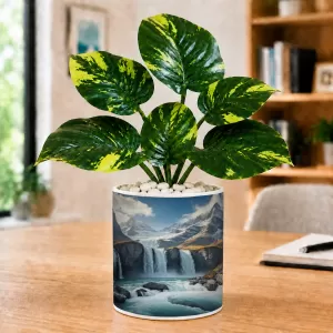 Artificial Tree Ceramic Photo Pot With White Stones 3x4 Inch (F165499) Artificial Tree Ceramic Photo Pot With White Stones 3x4 Inch (F165499)