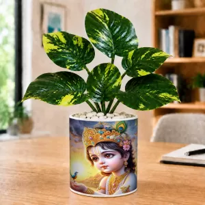 Artificial Tree Ceramic Photo Pot With White Stones 3x4 Inch (F165500) Artificial Tree Ceramic Photo Pot With White Stones 3x4 Inch (F165500)