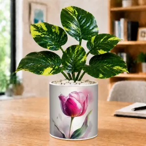 Artificial Tree Ceramic Photo Pot With White Stones 3x4 Inch (F165502) Artificial Tree Ceramic Photo Pot With White Stones 3x4 Inch (F165502)