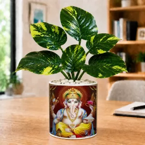 Artificial Tree Ceramic Photo Pot With White Stones 3x4 Inch (F165508) Artificial Tree Ceramic Photo Pot With White Stones 3x4 Inch (F165508)