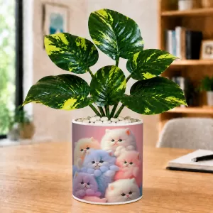 Artificial Tree Ceramic Photo Pot With White Stones 3x4 Inch (F165509) Artificial Tree Ceramic Photo Pot With White Stones 3x4 Inch (F165509)