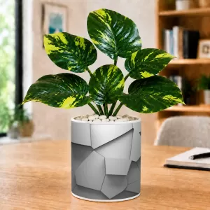 Artificial Tree Ceramic Photo Pot With White Stones 3x4 Inch (F165530) Artificial Tree Ceramic Photo Pot With White Stones 3x4 Inch (F165530)