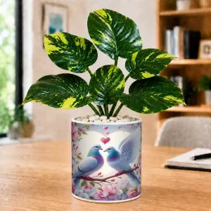 Artificial Tree Ceramic Photo Pot With White Stones 3x4 Inch (F165534) Artificial Tree Ceramic Photo Pot With White Stones 3x4 Inch (F165534)