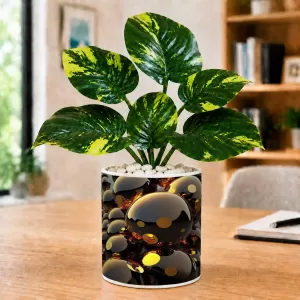 Artificial Tree Ceramic Photo Pot With White Stones 3x4 Inch (F165535) Artificial Tree Ceramic Photo Pot With White Stones 3x4 Inch (F165535)