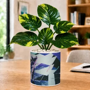 Artificial Tree Ceramic Photo Pot With White Stones 3x4 Inch (F165538) Artificial Tree Ceramic Photo Pot With White Stones 3x4 Inch (F165538)