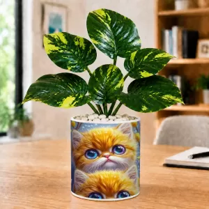 Artificial Tree Ceramic Photo Pot With White Stones 3x4 Inch (F165542) Artificial Tree Ceramic Photo Pot With White Stones 3x4 Inch (F165542)