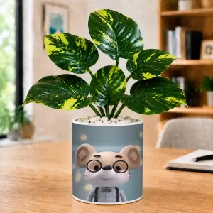 Artificial Tree Ceramic Photo Pot With White Stones 3x4 Inch (F165544) Artificial Tree Ceramic Photo Pot With White Stones 3x4 Inch (F165544)