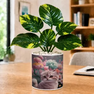 Artificial Tree Ceramic Photo Pot With White Stones 3x4 Inch (F165550) Artificial Tree Ceramic Photo Pot With White Stones 3x4 Inch (F165550)