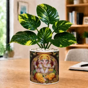 Artificial Tree Ceramic Photo Pot With White Stones 3x4 Inch (F165554) Artificial Tree Ceramic Photo Pot With White Stones 3x4 Inch (F165554)