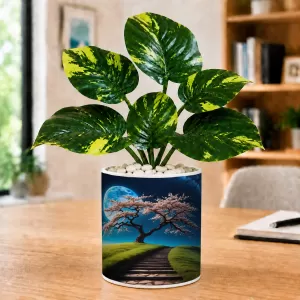Artificial Tree Ceramic Photo Pot With White Stones 3x4 Inch (F165555) Artificial Tree Ceramic Photo Pot With White Stones 3x4 Inch (F165555)
