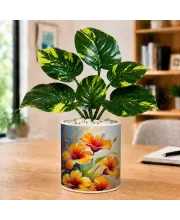 Artificial Tree Ceramic Photo Pot With White Stones 3x4 Inch (F165556)