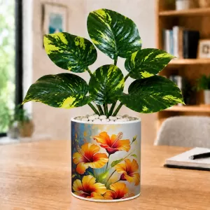 Artificial Tree Ceramic Photo Pot With White Stones 3x4 Inch (F165556) Artificial Tree Ceramic Photo Pot With White Stones 3x4 Inch (F165556)