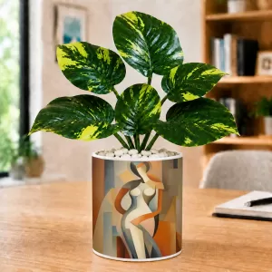 Artificial Tree Ceramic Photo Pot With White Stones 3x4 Inch (F165558) Artificial Tree Ceramic Photo Pot With White Stones 3x4 Inch (F165558)