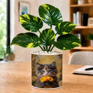 Artificial Tree Ceramic Photo Pot With White Stones 3x4 Inch (F165567) Artificial Tree Ceramic Photo Pot With White Stones 3x4 Inch (F165567)