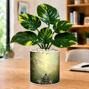 Artificial Tree Ceramic Photo Pot With White Stones 3x4 Inch (F165571) Artificial Tree Ceramic Photo Pot With White Stones 3x4 Inch (F165571)