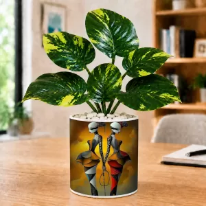 Artificial Tree Ceramic Photo Pot With White Stones 3x4 Inch (F165591) Artificial Tree Ceramic Photo Pot With White Stones 3x4 Inch (F165591)