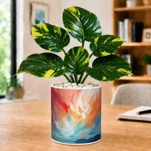 Artificial Tree Ceramic Photo Pot With White Stones 3x4 Inch (F165597) Artificial Tree Ceramic Photo Pot With White Stones 3x4 Inch (F165597)