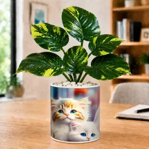Artificial Tree Ceramic Photo Pot With White Stones 3x4 Inch (F165598) Artificial Tree Ceramic Photo Pot With White Stones 3x4 Inch (F165598)