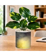 Artificial Tree Ceramic Photo Pot With White Stones 3x4 Inch (F165599)