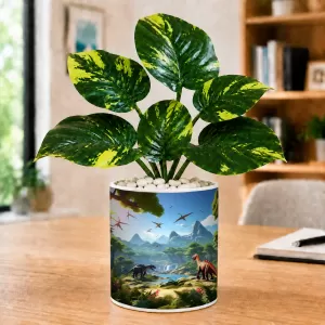 Artificial Tree Ceramic Photo Pot With White Stones 3x4 Inch (F165601) Artificial Tree Ceramic Photo Pot With White Stones 3x4 Inch (F165601)