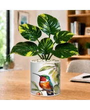 Artificial Tree Ceramic Photo Pot With White Stones 3x4 Inch (F165602)