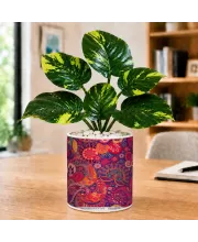 Artificial Tree Ceramic Photo Pot With White Stones 3x4 Inch (F165607)