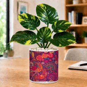 Artificial Tree Ceramic Photo Pot With White Stones 3x4 Inch (F165607) Artificial Tree Ceramic Photo Pot With White Stones 3x4 Inch (F165607)