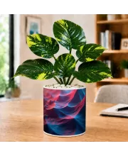 Artificial Tree Ceramic Photo Pot With White Stones 3x4 Inch (F165615)