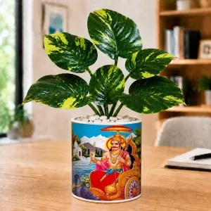 Artificial Tree Ceramic Photo Pot With White Stones 3x4 Inch (F165616) Artificial Tree Ceramic Photo Pot With White Stones 3x4 Inch (F165616)