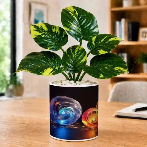 Artificial Tree Ceramic Photo Pot With White Stones 3x4 Inch (F165622) Artificial Tree Ceramic Photo Pot With White Stones 3x4 Inch (F165622)