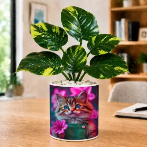 Artificial Tree Ceramic Photo Pot With White Stones 3x4 Inch (F165626) Artificial Tree Ceramic Photo Pot With White Stones 3x4 Inch (F165626)