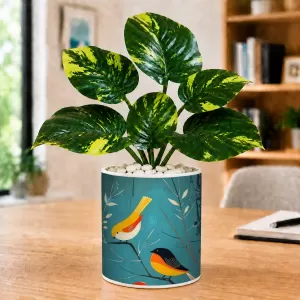 Artificial Tree Ceramic Photo Pot With White Stones 3x4 Inch (F165635) Artificial Tree Ceramic Photo Pot With White Stones 3x4 Inch (F165635)