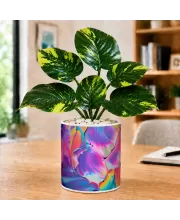 Artificial Tree Ceramic Photo Pot With White Stones 3x4 Inch (F165636)