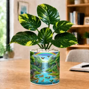Artificial Tree Ceramic Photo Pot With White Stones 3x4 Inch (F165637) Artificial Tree Ceramic Photo Pot With White Stones 3x4 Inch (F165637)