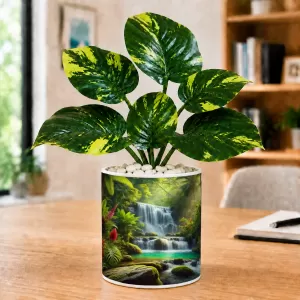 Artificial Tree Ceramic Photo Pot With White Stones 3x4 Inch (F165638) Artificial Tree Ceramic Photo Pot With White Stones 3x4 Inch (F165638)