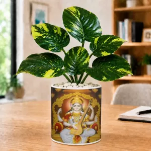 Artificial Tree Ceramic Photo Pot With White Stones 3x4 Inch (F165644) Artificial Tree Ceramic Photo Pot With White Stones 3x4 Inch (F165644)