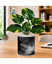 Artificial Tree Ceramic Photo Pot With White Stones 3x4 Inch (F165651)