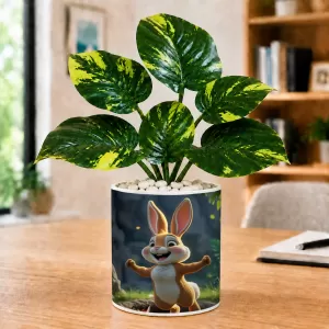 Artificial Tree Ceramic Photo Pot With White Stones 3x4 Inch (F165660) Artificial Tree Ceramic Photo Pot With White Stones 3x4 Inch (F165660)