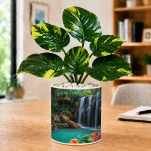 Artificial Tree Ceramic Photo Pot With White Stones 3x4 Inch (F165674) Artificial Tree Ceramic Photo Pot With White Stones 3x4 Inch (F165674)