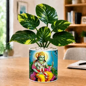 Artificial Tree Ceramic Photo Pot With White Stones 3x4 Inch (F165680) Artificial Tree Ceramic Photo Pot With White Stones 3x4 Inch (F165680)