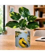 Artificial Tree Ceramic Photo Pot With White Stones 3x4 Inch (F165693)
