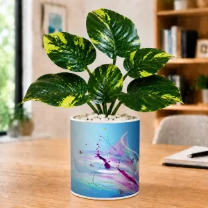 Artificial Tree Ceramic Photo Pot With White Stones 3x4 Inch (F165701) Artificial Tree Ceramic Photo Pot With White Stones 3x4 Inch (F165701)