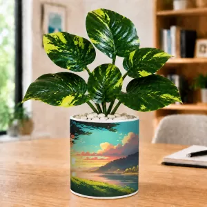 Artificial Tree Ceramic Photo Pot With White Stones 3x4 Inch (F165714) Artificial Tree Ceramic Photo Pot With White Stones 3x4 Inch (F165714)