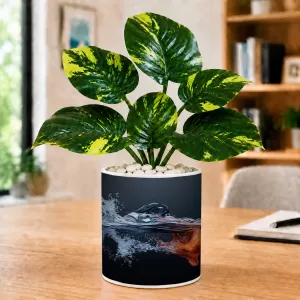 Artificial Tree Ceramic Photo Pot With White Stones 3x4 Inch (F165718) Artificial Tree Ceramic Photo Pot With White Stones 3x4 Inch (F165718)